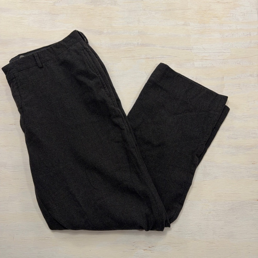Polo Ralph Italy Lauren Dress Pants Virgin Wool Charcoal Grey Mens 40x30
